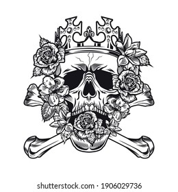 1,037 Skull rose mouth Images, Stock Photos & Vectors | Shutterstock