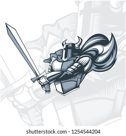 Monochrome Knight before the attack.