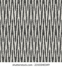 Monochrome Knitted Textured Chevron Pattern