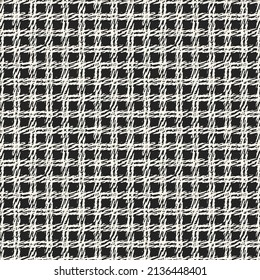 Monochrome Knitted Textured Grid Pattern