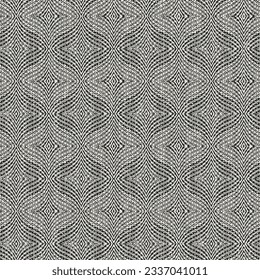 Monochrome Knitted Textured Kaleidoscope Pattern