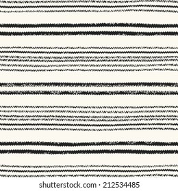 Monochrome Knitted Textured Striped Pattern