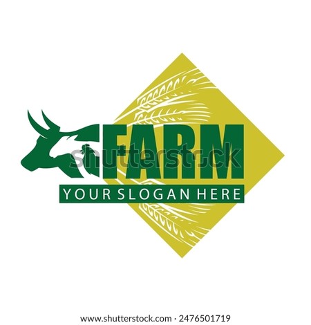 monochrome label of farm animals cow, chicken and sheep isolated on white background
