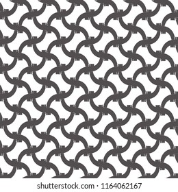 Monochrome lattice pattern. Textile print. Tile. Vector illustration.