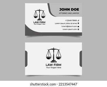 Monochrome Law Firm Business Card Template