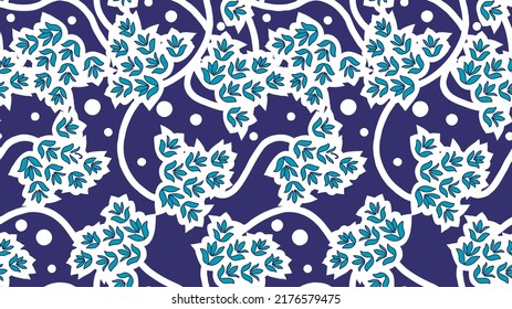 hojas monocromáticas y patrones de puntos para decoración y textiles. pequeño motivo de decoración y tejidos de confección