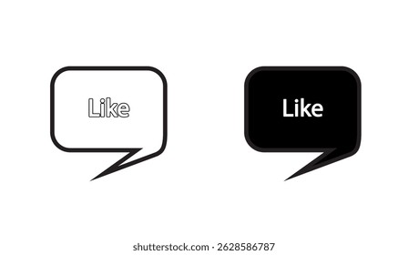 Monochrome Like Bubbles: Simple Graphic of Positive Feedback in Black and White, Ideal for Social Media, Website Design, and Digital Marketing Concepts