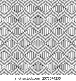 monochrome line geometri pattern background vector design