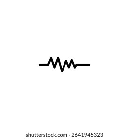 Monochrome line icon of an earthquake seismograph reading with a jagged line. Isolated on a white background.