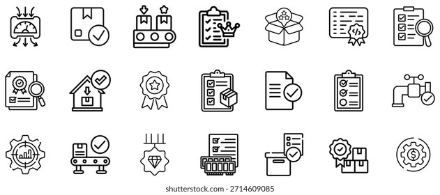 Monochrome Line for Logistics and Assurance Processes checklist