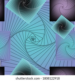 monochrome line pattern illusion. color vector illustration.seamless pattern.