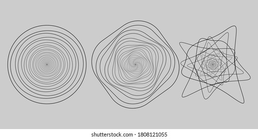 monochrome line pattern illusion. vector illustration.seamless pattern.