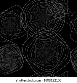 monochrome line pattern illusion. vector illustration.seamless pattern.