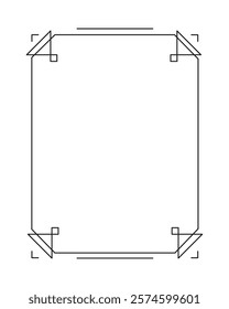 monochrome linear frame isolated design