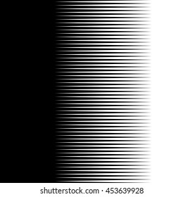 Monochrome lines pattern, vertically seamless. Straight parallel horizontal lines, abstract vector illustration