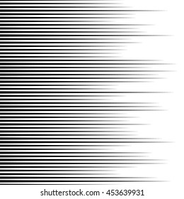 Monochrome Lines Pattern, Vertically Seamless. Straight Parallel Horizontal Lines, Abstract Vector Illustration