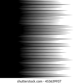 Monochrome lines pattern, vertically seamless. Straight parallel horizontal lines, abstract vector illustration