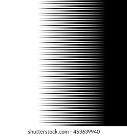 Monochrome lines pattern, vertically seamless. Straight parallel horizontal lines, abstract vector illustration
