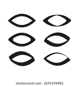 Monochrome lips illustration. Makeup element Vector. Abstract mouth symbol. Black and white graphic. EPS 10.