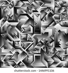 Monochrome Liquid Geometric Background Design, Fluid Gradient Geometric Backdrop Shapes Art Composition, Futuristic Minimal Design Poster, Abstract Fest Creative Template
