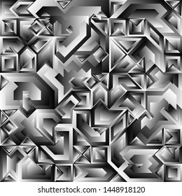 Monochrome Liquid Geometric Background Design, Fluid Gradient Geometric Backdrop Shapes Art Composition, Futuristic Minimal Design Poster, Abstract Fest Creative Template