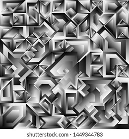 Monochrome Liquid Geometric Background Design, Fluid Gradient Geometric Backdrop Shapes Art Composition, Futuristic Minimal Design Poster, Abstract Fest Creative Template