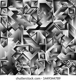 Monochrome Liquid Geometric Background Design, Fluid Gradient Geometric Backdrop Shapes Art Composition, Futuristic Minimal Design Poster, Abstract Fest Creative Template