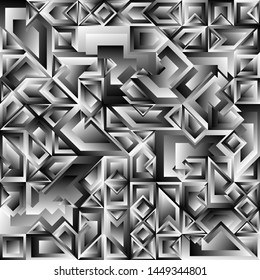Monochrome Liquid Geometric Background Design, Fluid Gradient Geometric Backdrop Shapes Art Composition, Futuristic Minimal Design Poster, Abstract Fest Creative Template