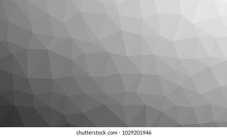 Monochrome low polygonal crystal background. Triangular polygon  pattern. Low poly vector illustration. Low polygonal backdrop