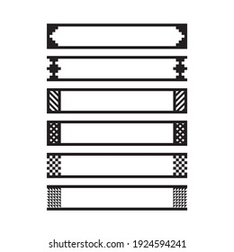 Monochrome lower thirds pack template. Vector illustration.