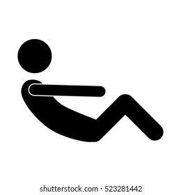 monochrome man exercise abs collected legs