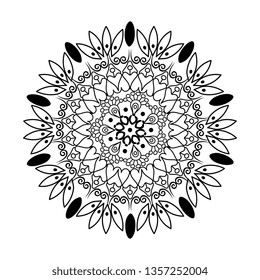 monochrome mandala victorian style