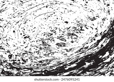 Monochrome Marble: Abstract Vector Background of Watercolor Hand-Drawn Marbling Illustration