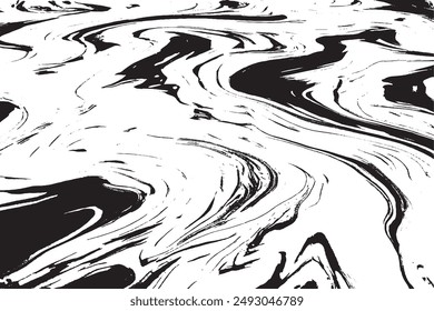 Monochrome Marble Texture Swirling Black and White Highlights and Shadows 