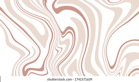 Monochrome marble vector texture. Abstract liquid wavy background. Optical illusion motion striped 3d effect.