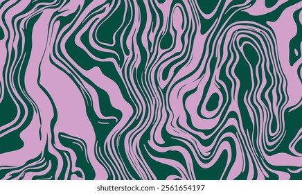Monochrome marble vector texture. Abstract liquid wavy background. Optical illusion motion striped 3d effect. Green wavy background
