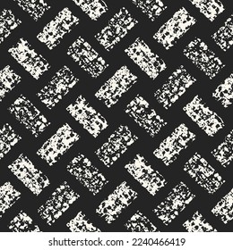 Monochrome Marbled Effect Textured Blocks Pattern