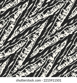 Monochrome Marbled Effect Textured Chevron Pattern