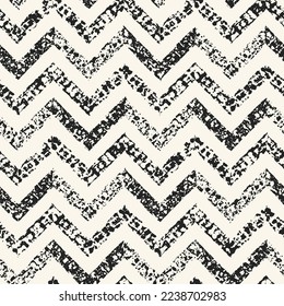 Monochrome Marbled Effect Textured Chevron Pattern