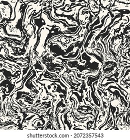 Monochrome Marbled Effect Textured Pattern