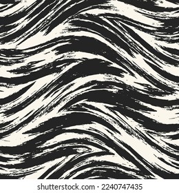 Monochrome Marbled Effect Textured Wavy Pattern