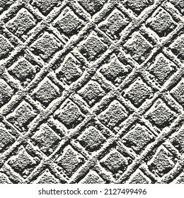Monochrome Marbled Textured Checked Pattern