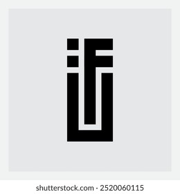 Monochrome Mastery: FU Reimagined in Bold Geometry. Striking Simplicity Meets Avant-Garde Design. Elevate Your Brand with This Powerful Typographic Statement.