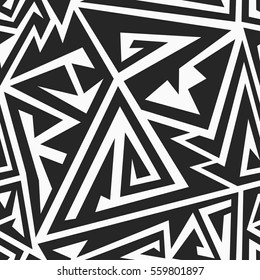 Monochrome maze seamless pattern (vector eps 10)