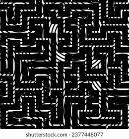 Monochrome Maze, nahtloses Muster