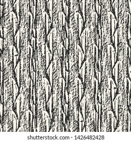 Monochrome Melange Stroke Textured Background. Seamless Pattern. 