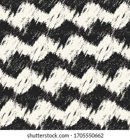 Monochrome Melange Textured Chevron Pattern