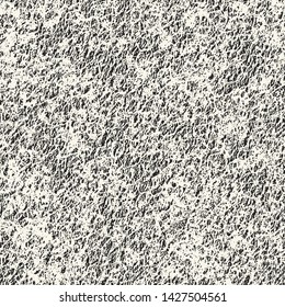 Monochrome Melange Textured Distressed Background. Seamless Pattern.