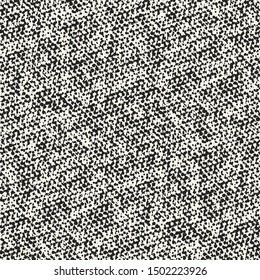 Monochrome Melange Textured Distressed Background. Seamless Pattern.