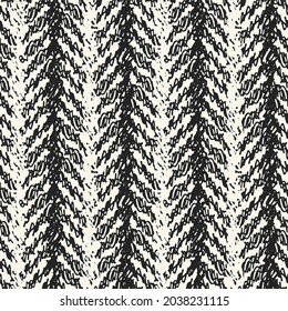 Monochrome Melange Textured Herringbone Pattern